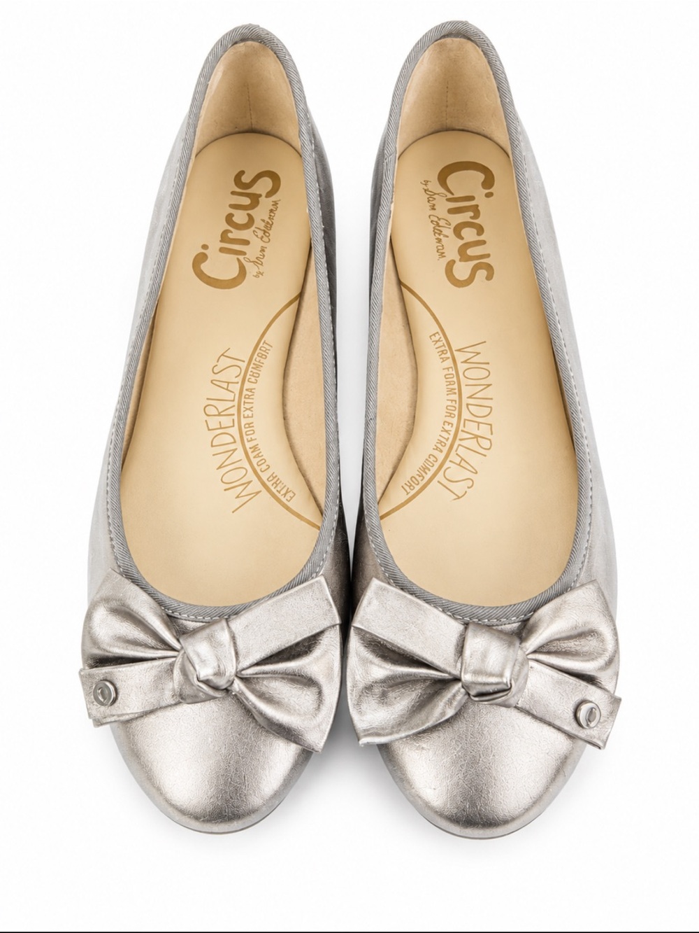 Circus by Sam Edelman Wonderlast Pewter Bow Ballet Flats 7.5